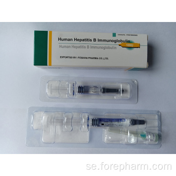 Blodprodukt av mänsklig hepatit B immunglobulininjektion